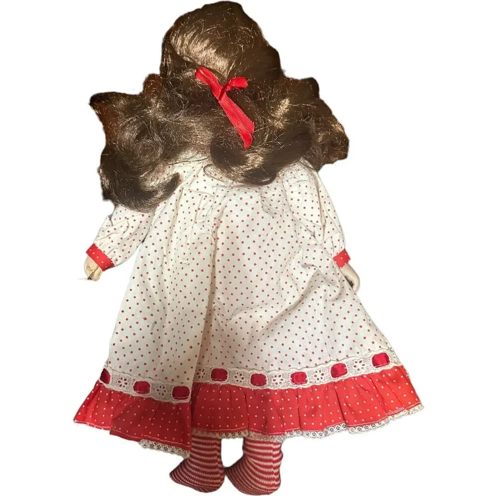 Vintage Porcelain Christmas Morning Holly Hobby Doll Gorham  13